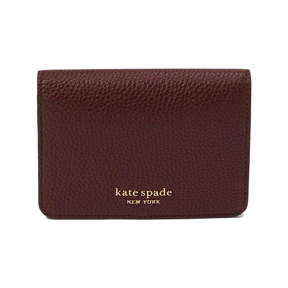 kate spade Ava Pebbled Leather Bifold Card Case Cordovan One Size NWT - Picture 7 of 8